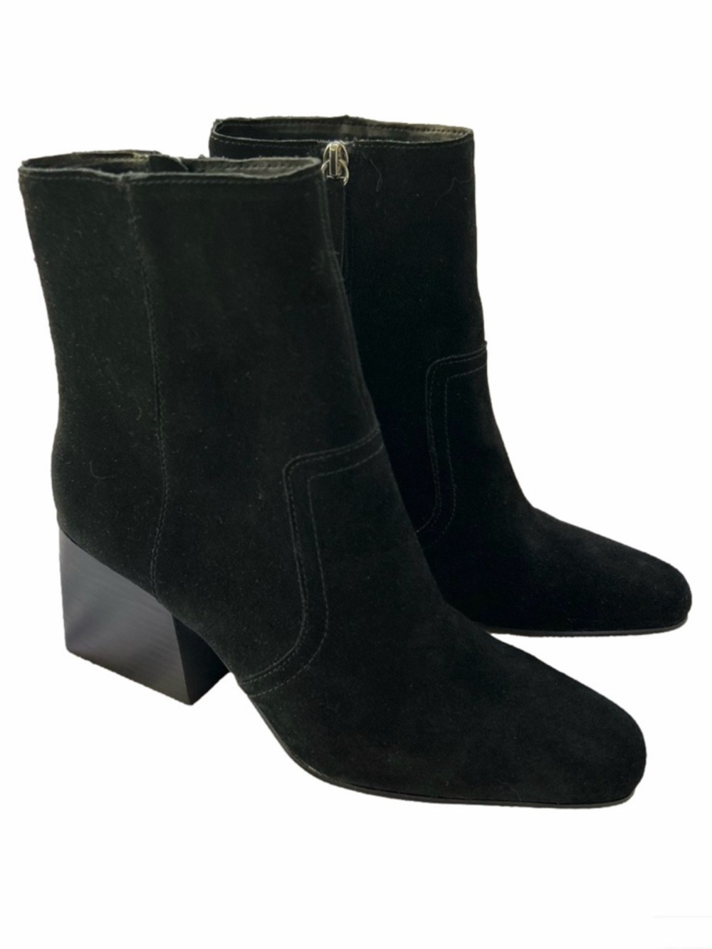 Blondo Salome Black Size 9 Booties Waterproof Suede Stacked Heel Ankle Boots